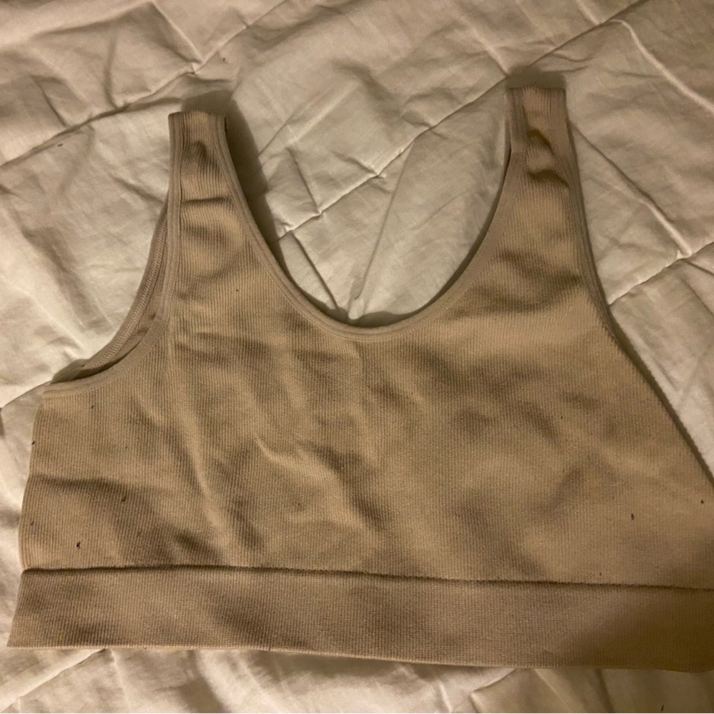 comfy tan crop top from urban planet. barely worn and in excellent condition